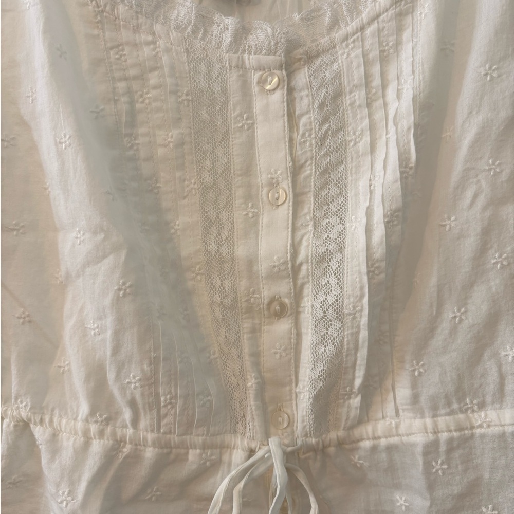 Gap White Lace Trim Peplum Top - Picture 6 of 8